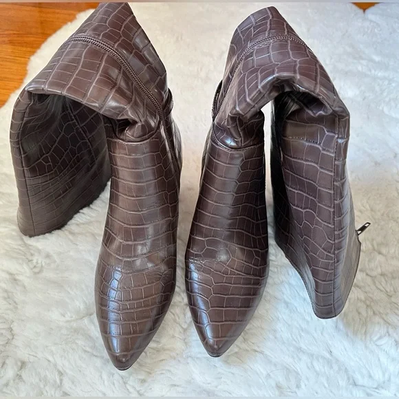 Lifestride Stratford Brown Crocodile Boot; size 6.5 - Picture 5 of 8